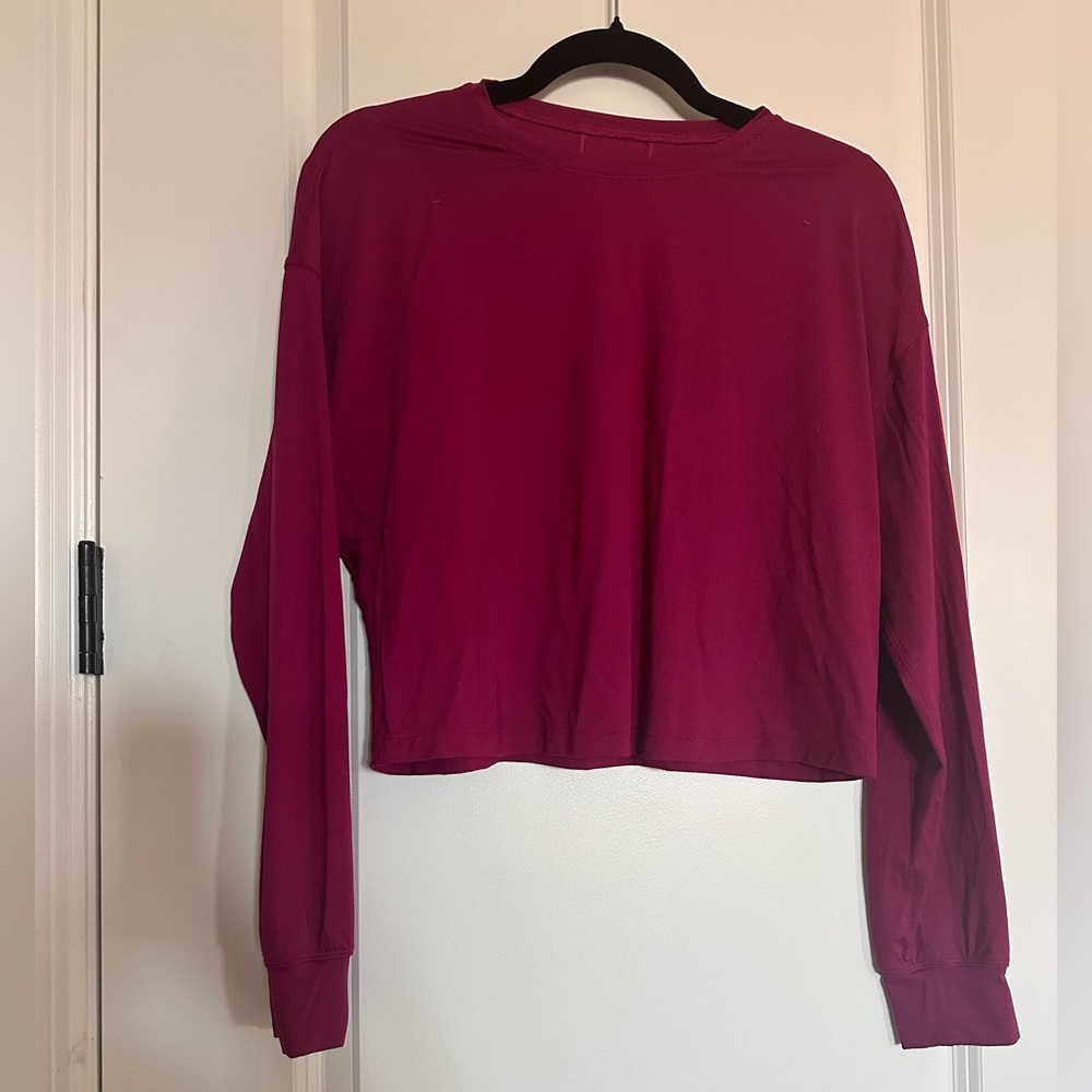 Lululemon “Abrasion-resistant” Long Sleeve Crop Top